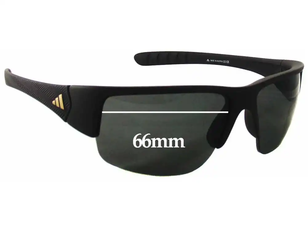 Sunglass Fix Verres de Remplacement pour Adidas A379 Mactelo - 66mm Wide Sunglass Fix Verres de Remplacement pour Adidas A379 Mactelo - 66mm Wide