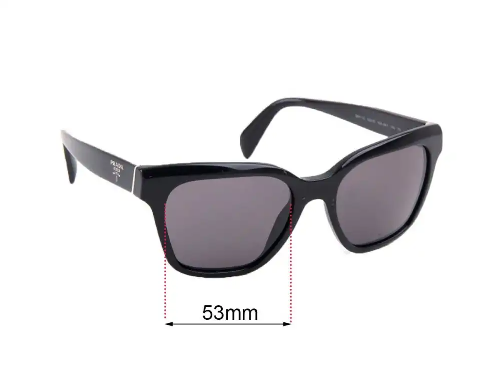 Sunglass Fix Lentilles de Remplacement pour Prada SPR11S - 53mm Wide Sunglass Fix Lentilles de Remplacement pour Prada SPR11S - 53mm Wide