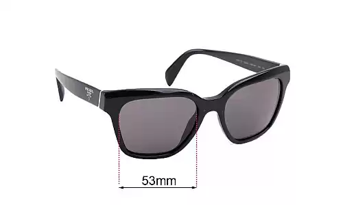 Sunglass Fix Lentilles de Remplacement pour Prada SPR11S - 53mm Wide Prada SPR11S Lentilles de Remplacement 53mm wide