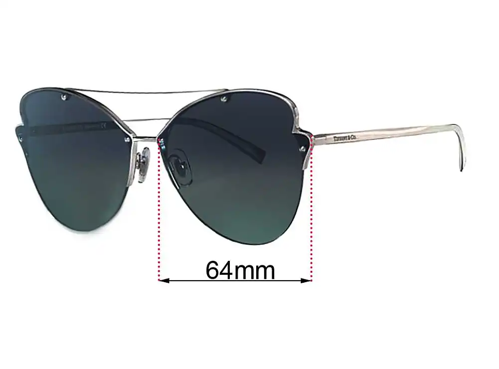 Sunglass Fix Verres de Remplacement pour Tiffany & Co TF 3063 - 64mm Wide Sunglass Fix Verres de Remplacement pour Tiffany & Co TF 3063 - 64mm Wide