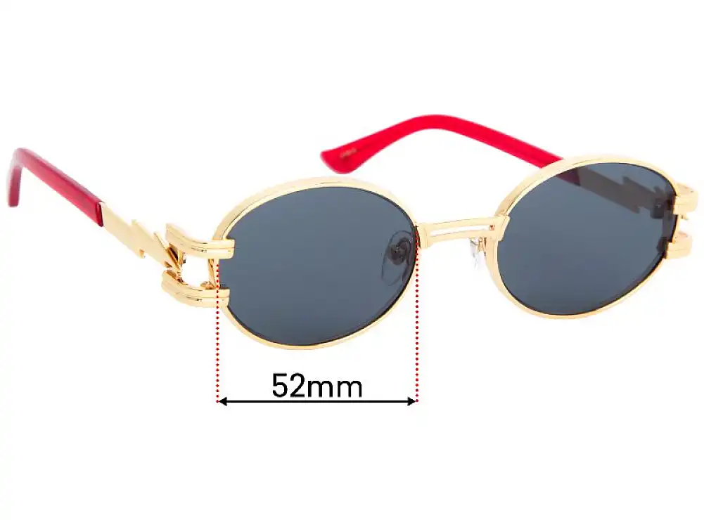 Sunglass Fix Verres de Remplacement pour 9Five St. James Bolt - 52mm Wide Sunglass Fix Verres de Remplacement pour 9Five St. James Bolt - 52mm Wide