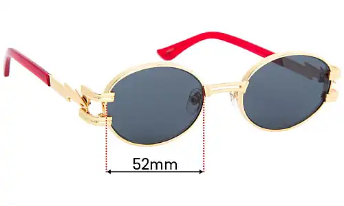 Sunglass Fix Verres de Remplacement pour 9Five St. James Bolt - 52mm Wide Sunglass Fix Verres de Remplacement pour 9Five St. James Bolt - 52mm Wide