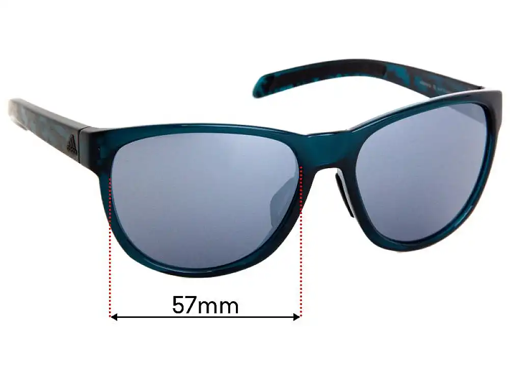 Sunglass Fix Lentilles de Remplacement pour Adidas A425 Wildcharge - 57mm Wide Sunglass Fix Lentilles de Remplacement pour Adidas A425 Wildcharge - 57mm Wide