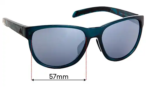 Sunglass Fix Lentilles de Remplacement pour Adidas A425 Wildcharge - 57mm Wide Adidas A425 Wildcharge Lentilles de Remplacement 57mm wide