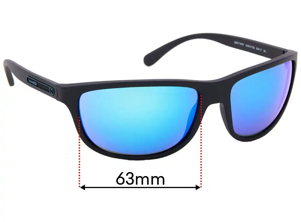 Sunglass Fix Verres de Remplacement pour Arnette Grip Tape AN4246 - 63mm Wide Sunglass Fix Verres de Remplacement pour Arnette Grip Tape AN4246 - 63mm Wide