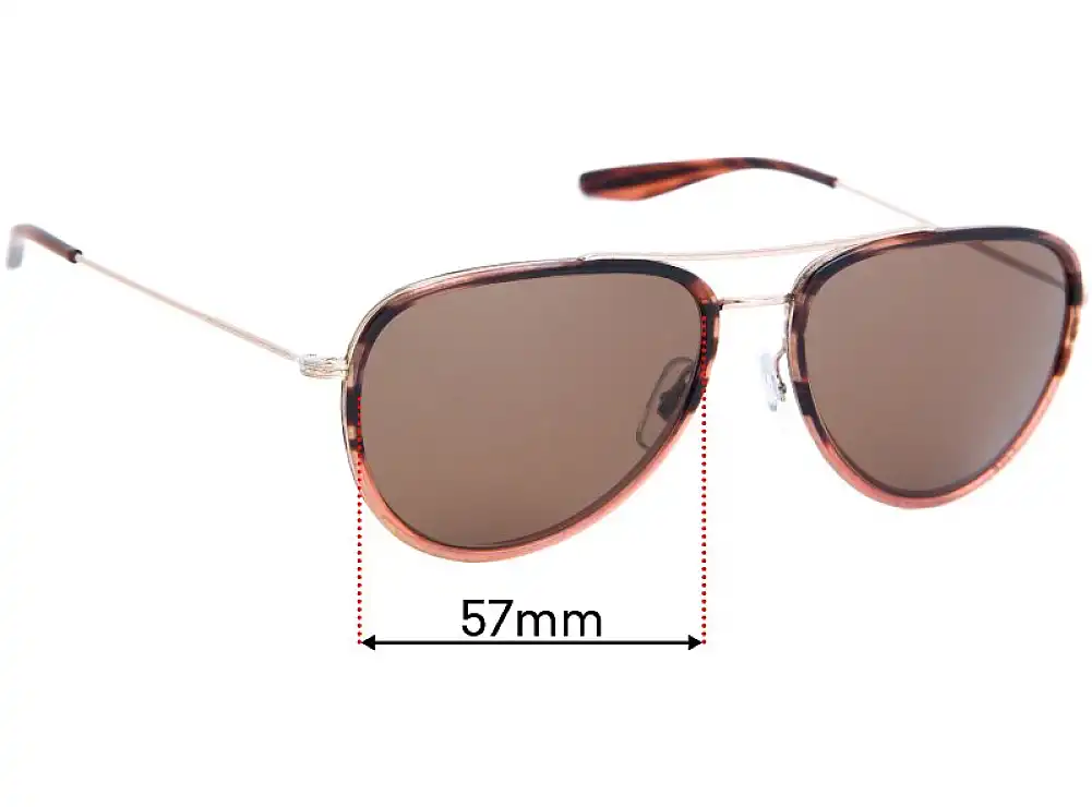 Sunglass Fix Verres de Remplacement pour Barton Perreira UNKNOWN - 57mm Wide Sunglass Fix Verres de Remplacement pour Barton Perreira UNKNOWN - 57mm Wide