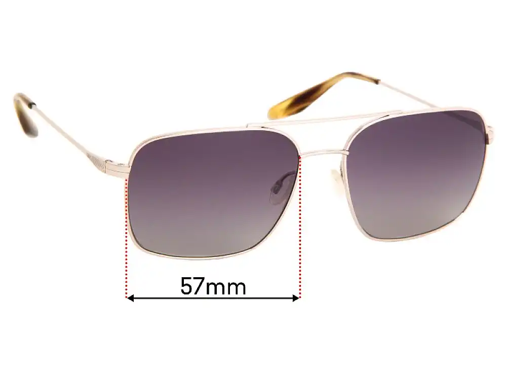 Sunglass Fix Verres de Remplacement pour Barton Perreira Volair - 57mm Wide Sunglass Fix Verres de Remplacement pour Barton Perreira Volair - 57mm Wide