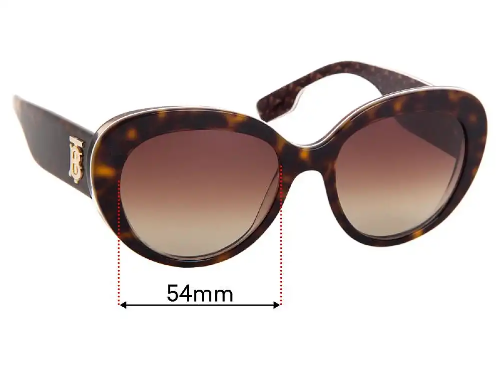 Sunglass Fix Lentilles de Remplacement pour Burberry B 4298 - 54mm Wide Sunglass Fix Lentilles de Remplacement pour Burberry B 4298 - 54mm Wide