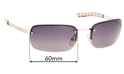 Sunglass Fix Lentilles de Remplacement pour Burberry B 8926/S - 60mm Wide Burberry B 8926/S Lentilles de Remplacement 60mm wide