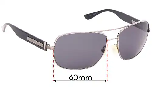 Sunglass Fix Verres de Remplacement pour Bvlgari 5017 - 60mm Wide Sunglass Fix Verres de Remplacement pour Bvlgari 5017 - 60mm Wide