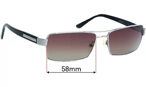 Sunglass Fix Lentilles de Remplacement pour Bvlgari 544 - 58mm Wide Bvlgari 544 Lentilles de Remplacement 58mm wide
