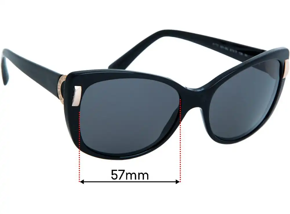 Sunglass Fix Verres de Remplacement pour Bvlgari 8170 - 57mm Wide Sunglass Fix Verres de Remplacement pour Bvlgari 8170 - 57mm Wide