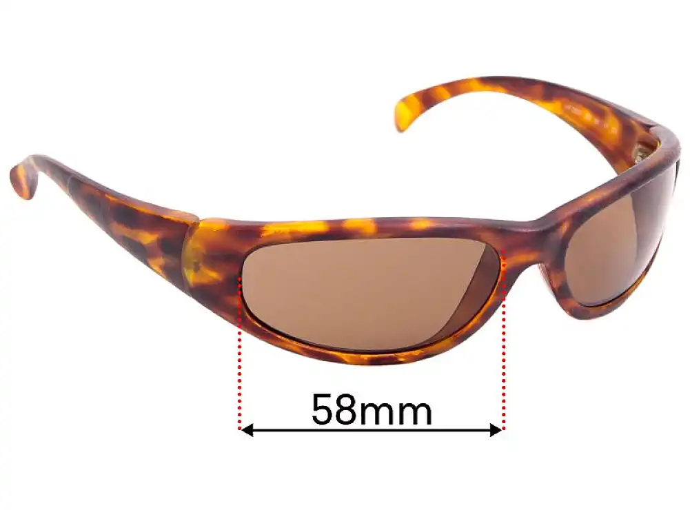 Sunglass Fix Verres de Remplacement pour Calvin Klein CK3001 - 58mm Wide Sunglass Fix Verres de Remplacement pour Calvin Klein CK3001 - 58mm Wide