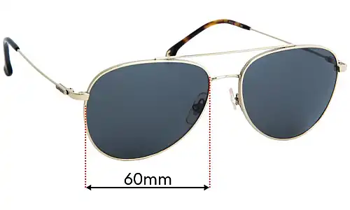 Sunglass Fix Lentilles de Remplacement pour Carrera 187/S - 60mm Wide Carrera 187/S Lentilles de Remplacement 60mm wide