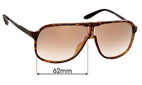 Sunglass Fix Verres de Remplacement pour Carrera New Safari KMEJ6 - 62mm Wide Sunglass Fix Verres de Remplacement pour Carrera New Safari KMEJ6 - 62mm Wide