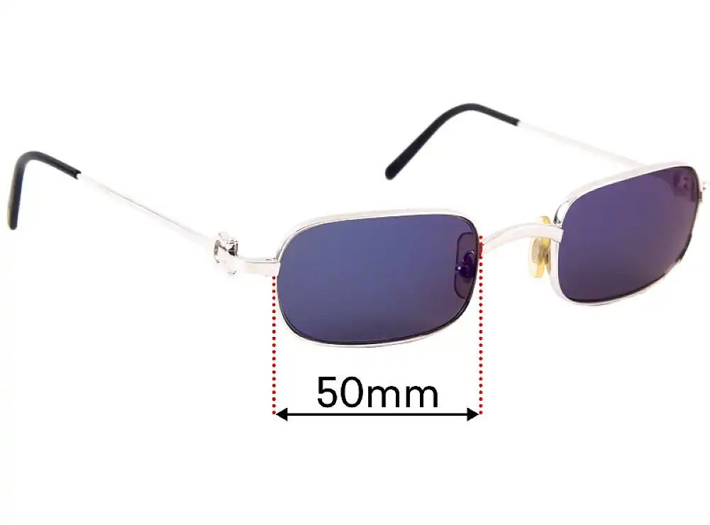 Sunglass Fix Verres de Remplacement pour Cartier T8100364 - 50mm Wide Sunglass Fix Verres de Remplacement pour Cartier T8100364 - 50mm Wide