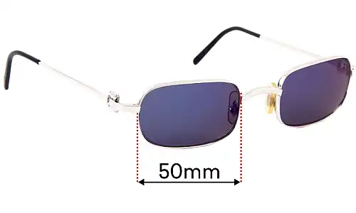 Sunglass Fix Verres de Remplacement pour Cartier T8100364 - 50mm Wide Sunglass Fix Verres de Remplacement pour Cartier T8100364 - 50mm Wide