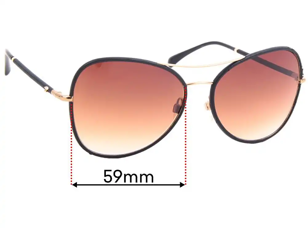 Sunglass Fix Verres de Remplacement pour Chanel 4227-Q - 59mm Wide Sunglass Fix Verres de Remplacement pour Chanel 4227-Q - 59mm Wide