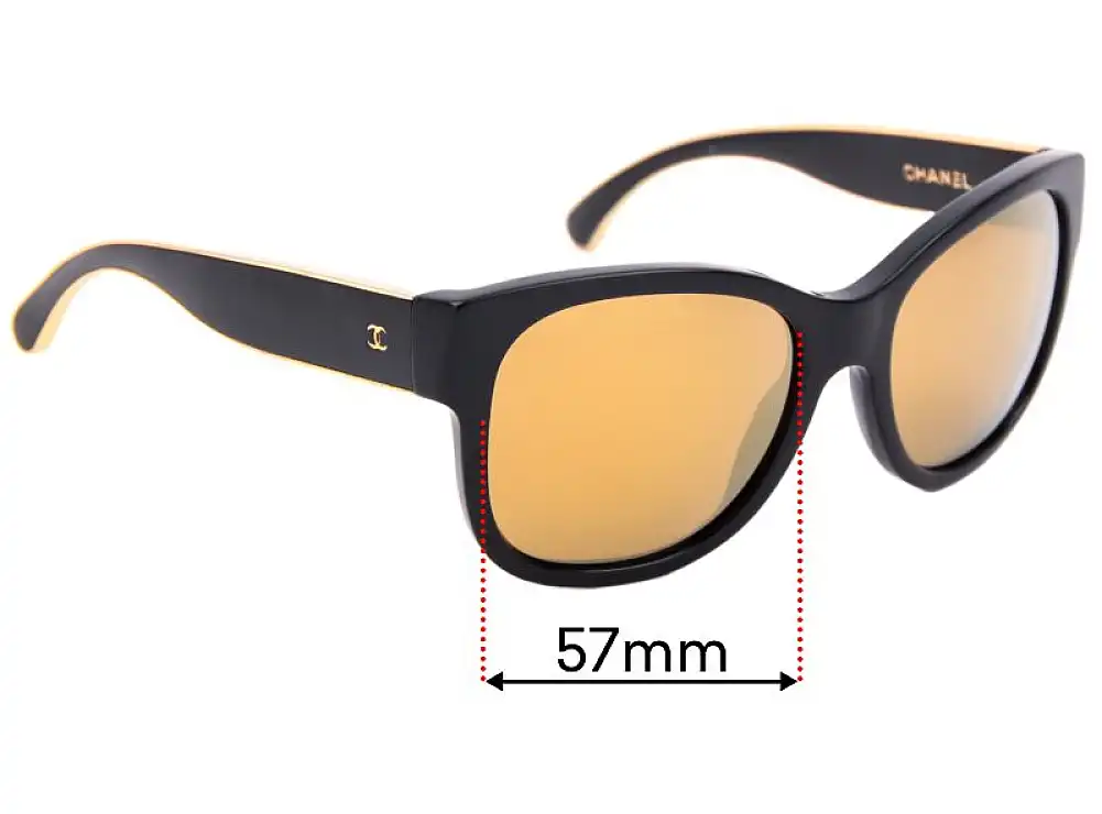 Sunglass Fix Verres de Remplacement pour Chanel 5270 - 57mm Wide Sunglass Fix Verres de Remplacement pour Chanel 5270 - 57mm Wide