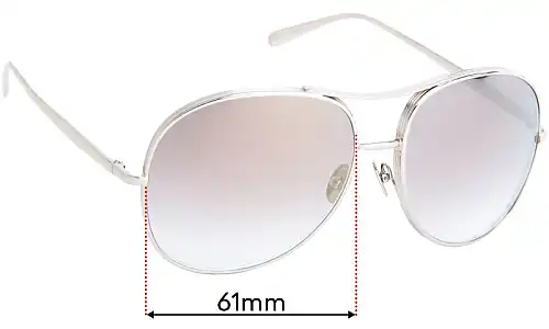 Sunglass Fix Verres de Remplacement pour Chloe CE 127S - 61mm Wide Sunglass Fix Verres de Remplacement pour Chloe CE 127S - 61mm Wide