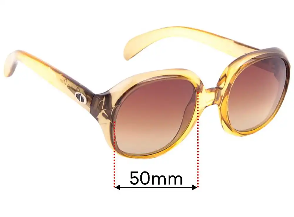 Sunglass Fix Verres de Remplacement pour Christian Dior 1207 - 50mm Wide Sunglass Fix Verres de Remplacement pour Christian Dior 1207 - 50mm Wide