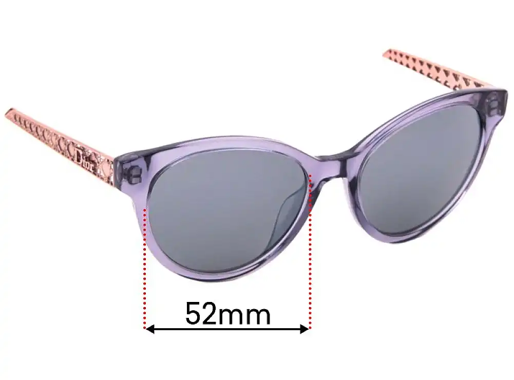 Sunglass Fix Verres de Remplacement pour Christian Dior Diorama7 - 52mm Wide Sunglass Fix Verres de Remplacement pour Christian Dior Diorama7 - 52mm Wide