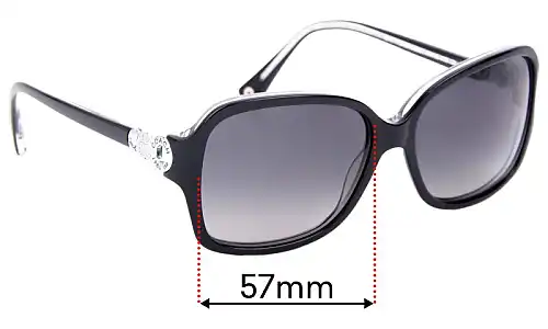Sunglass Fix Lentilles de Remplacement pour Coach HC8009 Frances - 57mm Wide Coach HC8009 Frances Lentilles de Remplacement 57mm wide