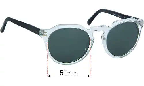 Sunglass Fix Verres de Remplacement pour Colab Corbu - 51mm Wide Sunglass Fix Verres de Remplacement pour Colab Corbu - 51mm Wide