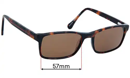 Sunglass Fix Verres de Remplacement pour Converse 44 - 57mm Wide Converse 44 Verres de Remplacement 57mm wide