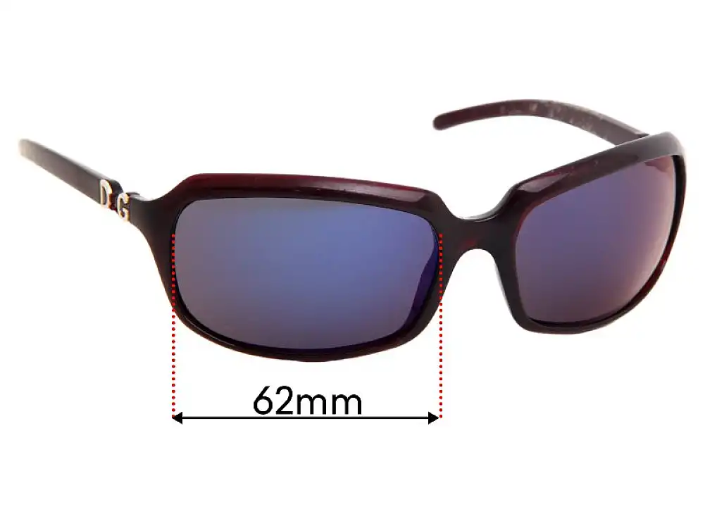 Sunglass Fix Verres de Remplacement pour Dolce & Gabbana DD2192 - 62mm Wide Sunglass Fix Verres de Remplacement pour Dolce & Gabbana DD2192 - 62mm Wide