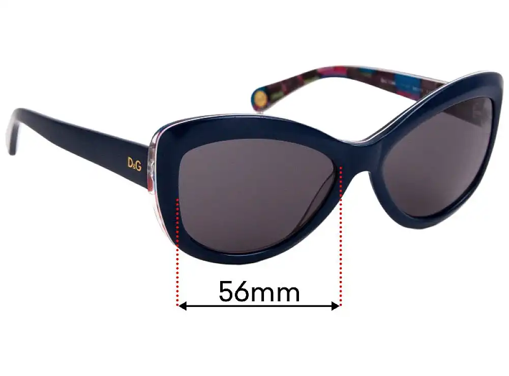 Sunglass Fix Verres de Remplacement pour Dolce & Gabbana DG3046 - 56mm Wide Sunglass Fix Verres de Remplacement pour Dolce & Gabbana DG3046 - 56mm Wide