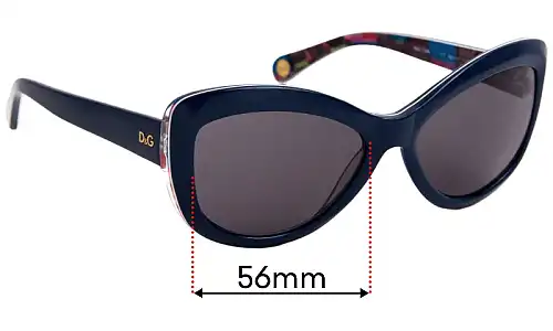 Sunglass Fix Verres de Remplacement pour Dolce & Gabbana DG3046 - 56mm Wide Sunglass Fix Verres de Remplacement pour Dolce & Gabbana DG3046 - 56mm Wide