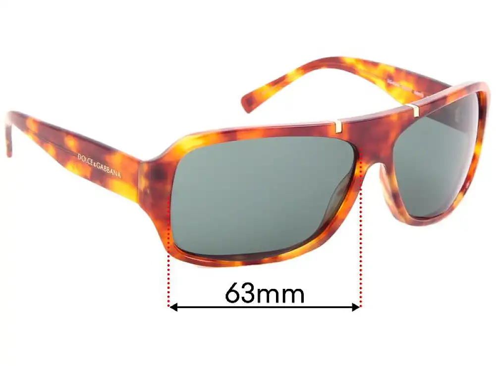 Sunglass Fix Lentilles de Remplacement pour Dolce & Gabbana DG4044 - 63mm Wide Sunglass Fix Lentilles de Remplacement pour Dolce & Gabbana DG4044 - 63mm Wide