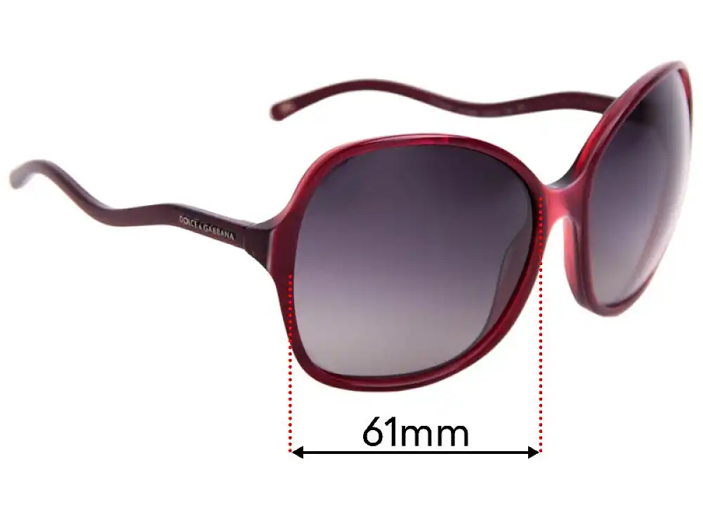 Sunglass Fix Verres de Remplacement pour Dolce & Gabbana DG4059 - 61mm Wide Sunglass Fix Verres de Remplacement pour Dolce & Gabbana DG4059 - 61mm Wide