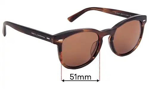 Sunglass Fix Verres de Remplacement pour Dolce & Gabbana DG4254-F - 51mm Wide Sunglass Fix Verres de Remplacement pour Dolce & Gabbana DG4254-F - 51mm Wide