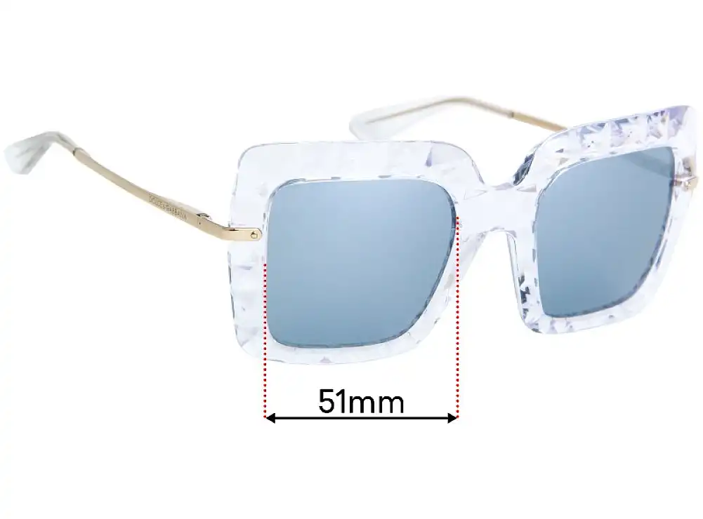 Sunglass Fix Verres de Remplacement pour Dolce & Gabbana DG6111 - 51mm Wide Sunglass Fix Verres de Remplacement pour Dolce & Gabbana DG6111 - 51mm Wide