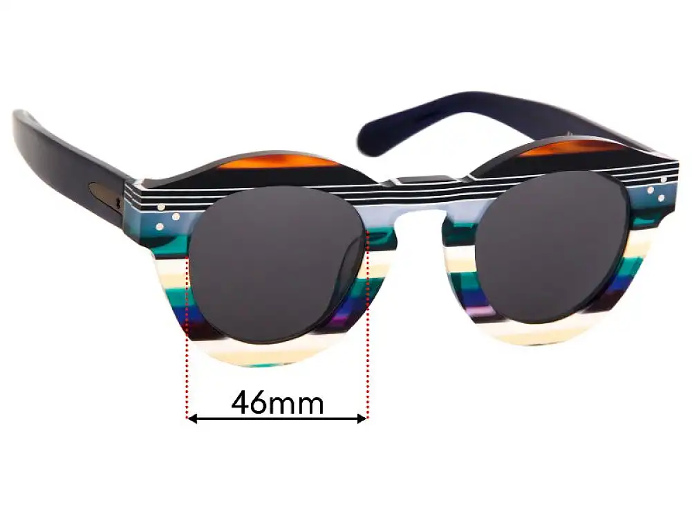 Sunglass Fix Verres de Remplacement pour Enki Amazonia - 46mm Wide Sunglass Fix Verres de Remplacement pour Enki Amazonia - 46mm Wide