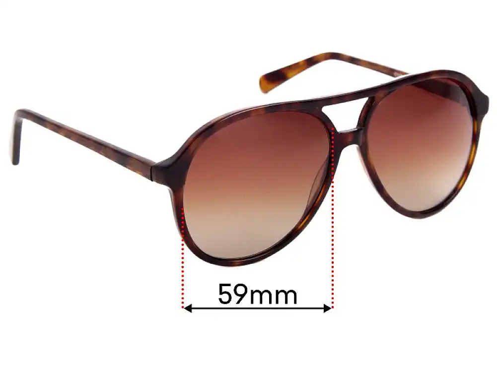 Sunglass Fix Verres de Remplacement pour Eye Buy Direct Jakarta - 59mm Wide Sunglass Fix Verres de Remplacement pour Eye Buy Direct Jakarta - 59mm Wide