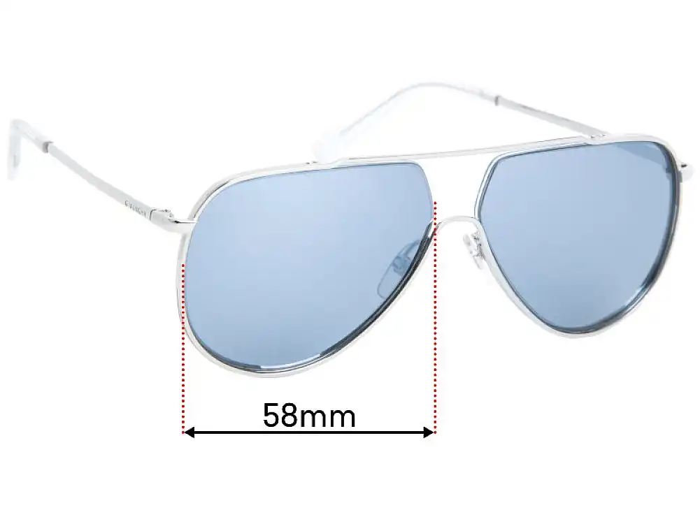 Sunglass Fix Verres de Remplacement pour Givenchy GV 0126 - 58mm Wide Sunglass Fix Verres de Remplacement pour Givenchy GV 0126 - 58mm Wide
