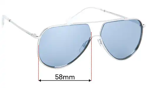 Sunglass Fix Verres de Remplacement pour Givenchy GV 0126 - 58mm Wide Sunglass Fix Verres de Remplacement pour Givenchy GV 0126 - 58mm Wide