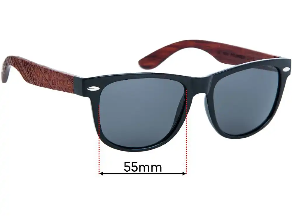 Sunglass Fix Verres de Remplacement pour Golden Coconut Creations Wa Voki - 55mm Wide Sunglass Fix Verres de Remplacement pour Golden Coconut Creations Wa Voki - 55mm Wide