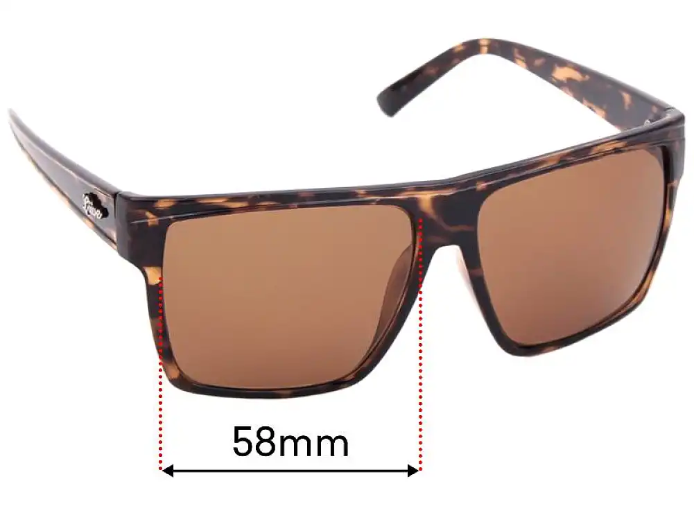 Sunglass Fix Verres de Remplacement pour Liive Juzzo - 58mm Wide Sunglass Fix Verres de Remplacement pour Liive Juzzo - 58mm Wide