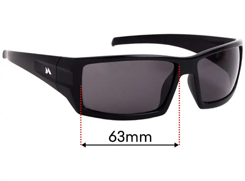 Sunglass Fix Verres de Remplacement pour Mako Attitude 9592 - 63mm Wide Sunglass Fix Verres de Remplacement pour Mako Attitude 9592 - 63mm Wide