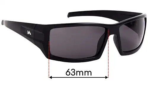 Sunglass Fix Verres de Remplacement pour Mako Attitude 9592 - 63mm Wide Sunglass Fix Verres de Remplacement pour Mako Attitude 9592 - 63mm Wide