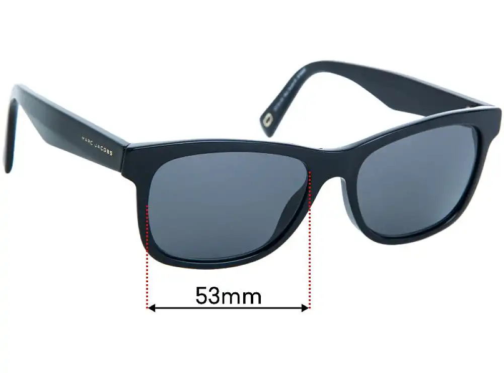 Sunglass Fix Verres de Remplacement pour Marc by Marc Jacobs 04 - 53mm Wide Sunglass Fix Verres de Remplacement pour Marc by Marc Jacobs 04 - 53mm Wide