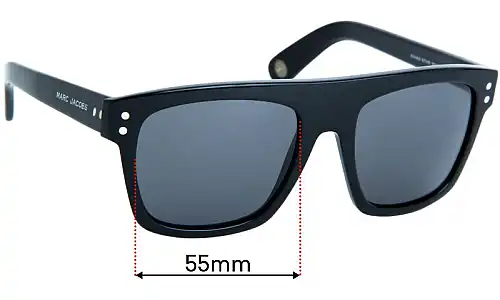 Sunglass Fix Lentilles de Remplacement pour Marc by Marc Jacobs MJ 406/S - 55mm Wide Marc by Marc Jacobs MJ 406/S Lentilles de Remplacement 55mm wide