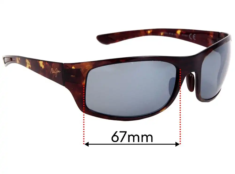 Sunglass Fix Lentilles de Remplacement pour Maui Jim MJ440 Big Wave - 67mm Wide Sunglass Fix Lentilles de Remplacement pour Maui Jim MJ440 Big Wave - 67mm Wide