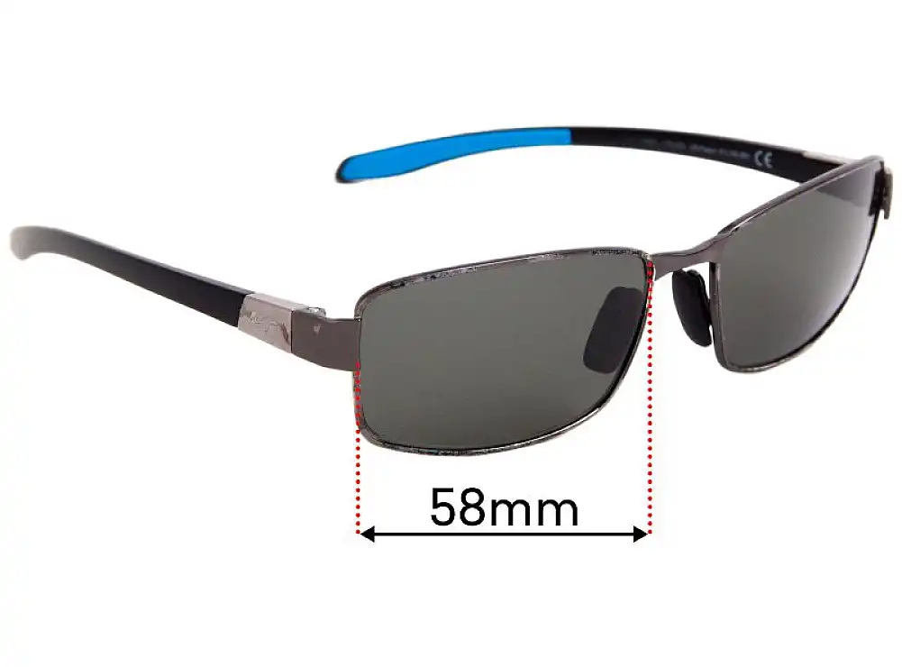 Sunglass Fix Verres de Remplacement pour Maui Jim MJ707 Kona Winds - 58mm Wide Sunglass Fix Verres de Remplacement pour Maui Jim MJ707 Kona Winds - 58mm Wide