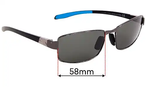 Sunglass Fix Verres de Remplacement pour Maui Jim MJ707 Kona Winds - 58mm Wide Sunglass Fix Verres de Remplacement pour Maui Jim MJ707 Kona Winds - 58mm Wide