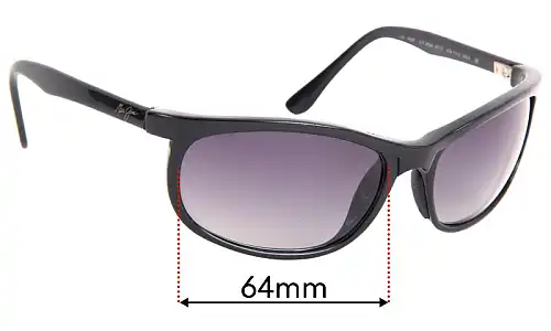 Sunglass Fix Lentilles de Remplacement pour Maui Jim MJ120 Typhoon - 64mm Wide Maui Jim MJ120 Typhoon Lentilles de Remplacement 64mm wide